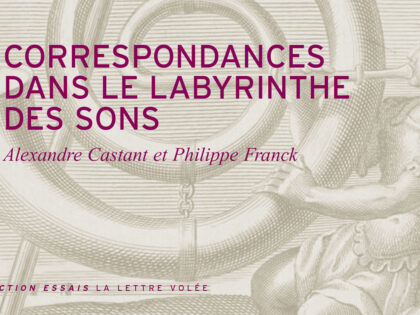 Livre | Correspondances dans le labyrinthe des sons – Alexandre Castant (Fr) & Philippe Franck (Fr/Be) | Editions La Lettre Volée (Be)