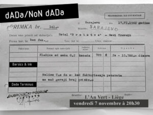 07.11.2024 | Soirée Dada/Non Dada – expérimentations sonores, poétiques et visuelles | L’An Vert (Liège – Be)