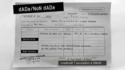 07.11.2024 | Soirée Dada/Non Dada – expérimentations sonores, poétiques et visuelles | L’An Vert (Liège – Be)